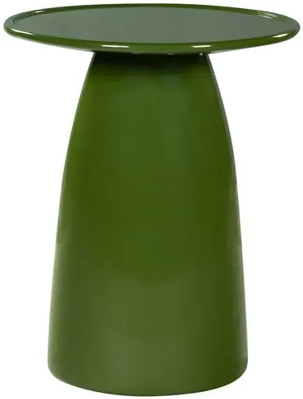 Koriel Concrete Accent Table - Green - 22Hx18Wx18D in