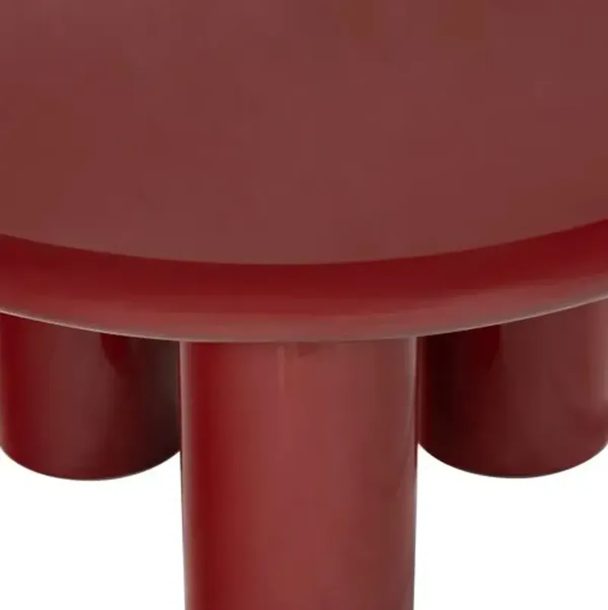 Kyraen Round Concrete Coffee Table - Red