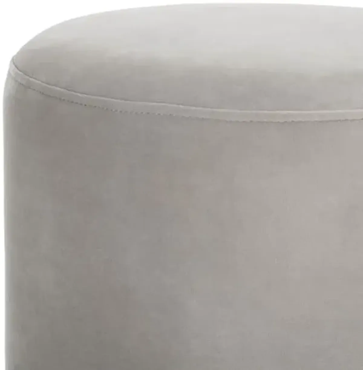 Lairen Performance Velvet Ottoman - Gray