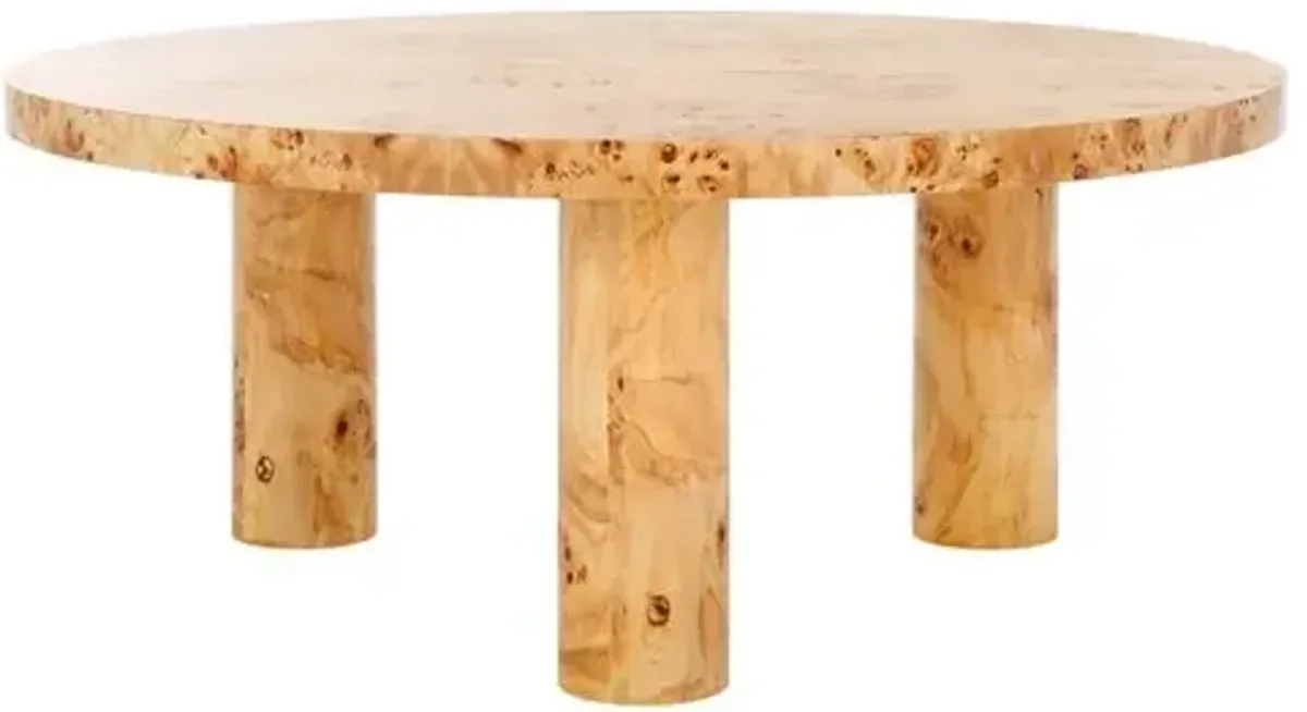 Larathor Burled Mappa Coffee Table - Natural - Brown