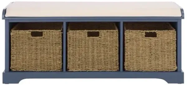 Loren 47"W Storage Bench - Blue