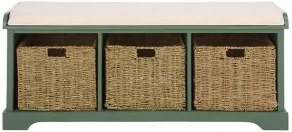 Loren 47"W Storage Bench - Green