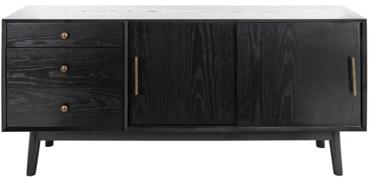 Lyra Mid-Century 3-Drawer 2-Door Media Stand