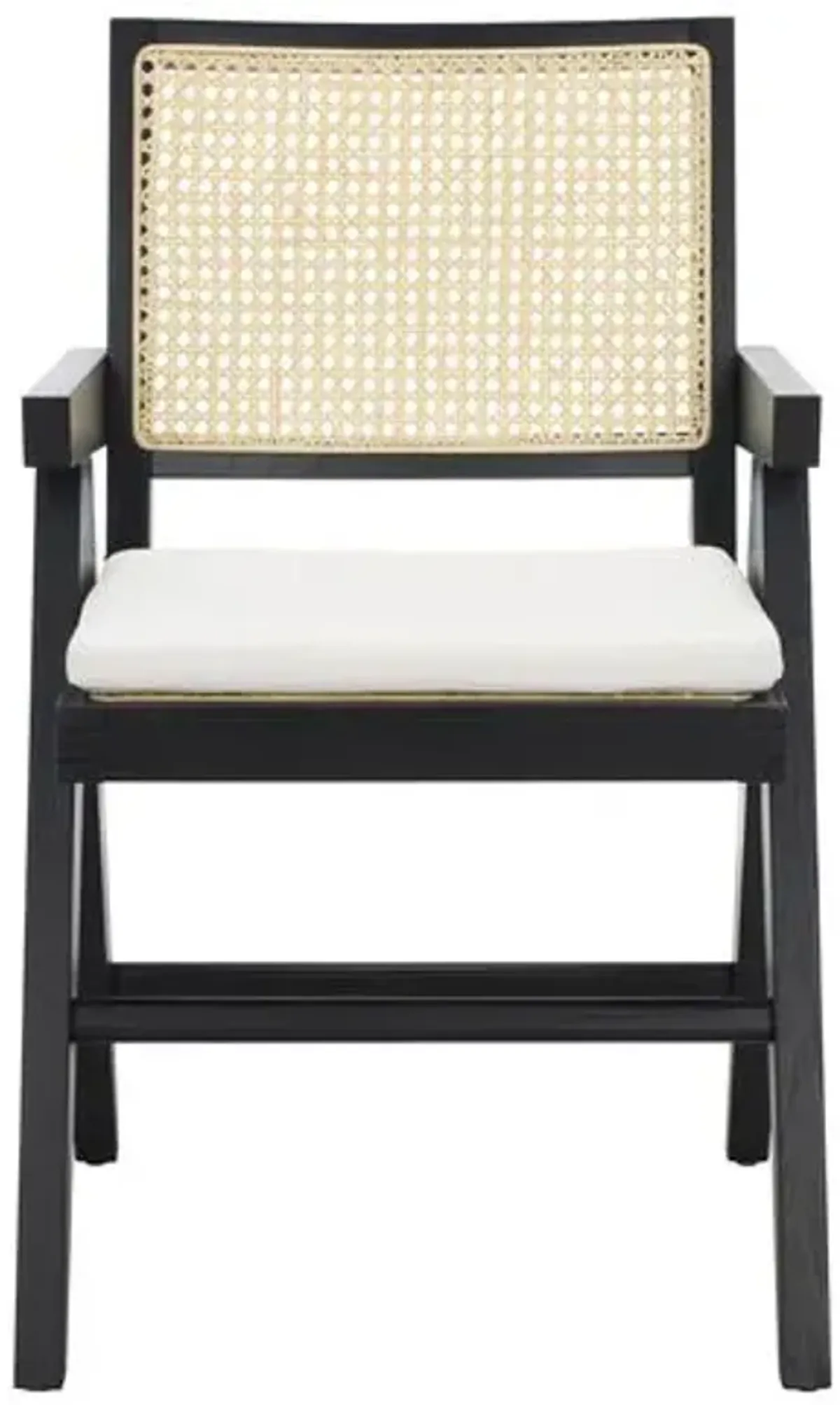 Lysith Rattan Performance Linen Armchair - Black