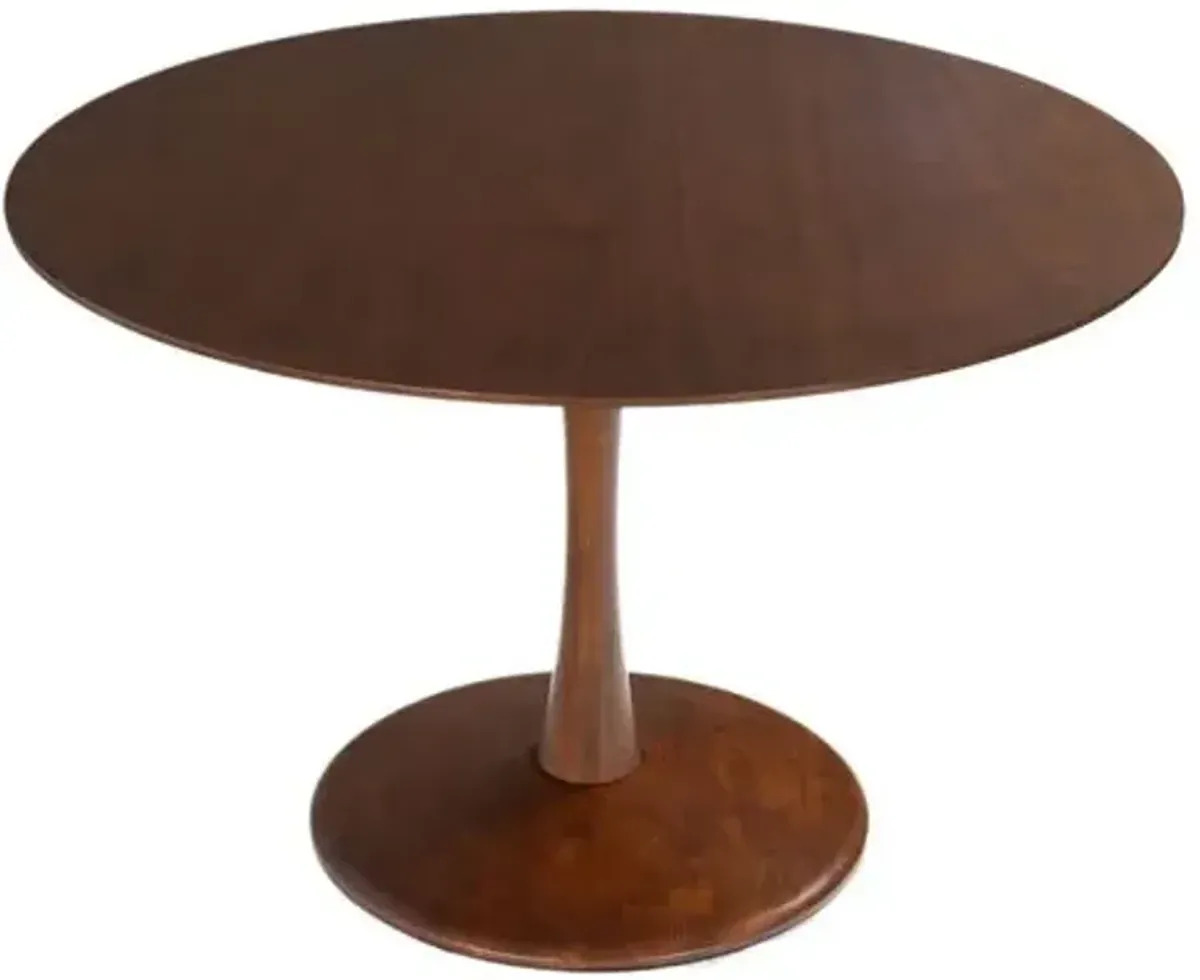 Meralen 47" Round Dining Table - Walnut