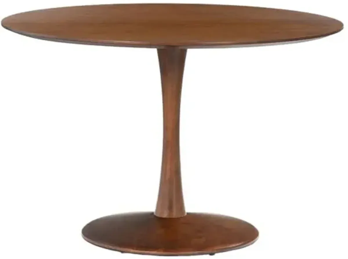 Meralen 47" Round Dining Table - Walnut