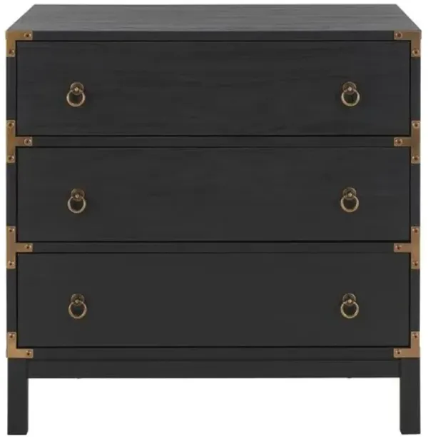 Mirelle 3-Drawer Chest - Black