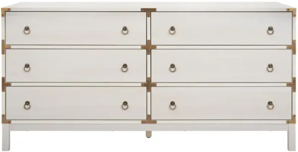 Mirelle 6-Drawer Campaign Dresser