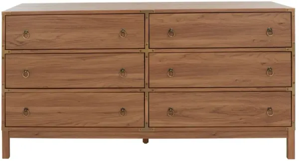 Mirelle 6-Drawer Campaign Dresser