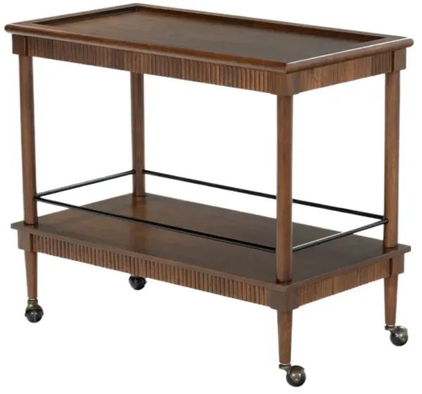 Mylar Fluted Bar Cart, Natural