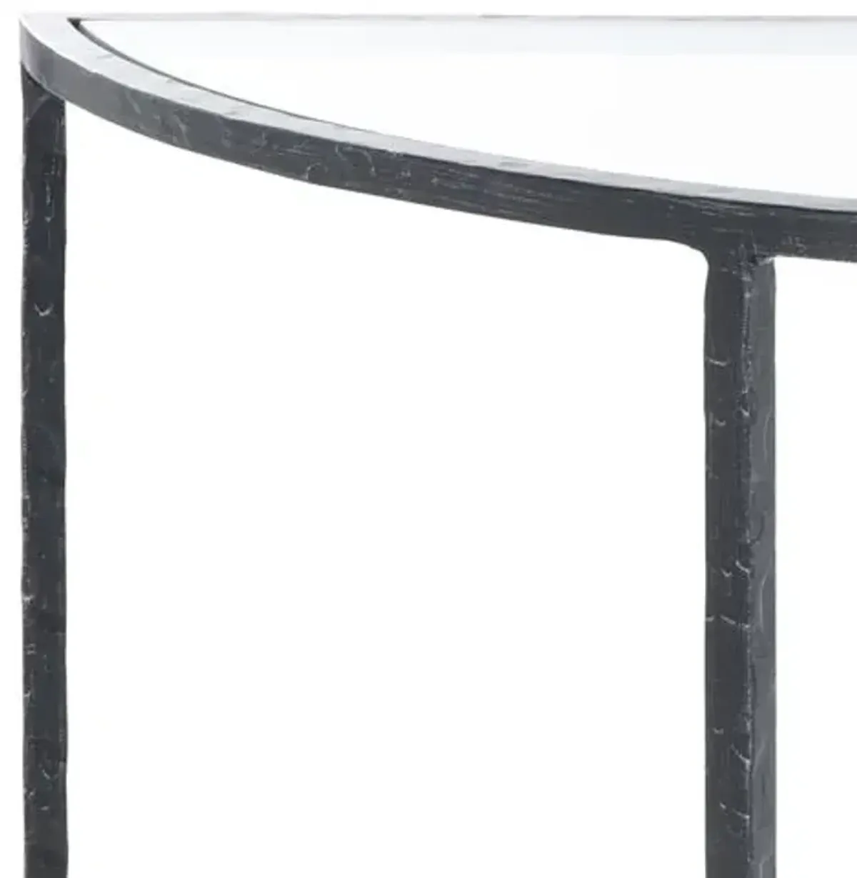 Novanan Forged Iron Console Table - Handcrafted - Black