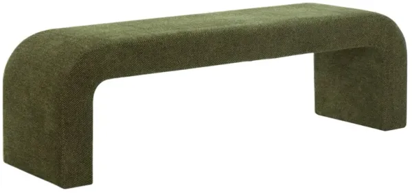 Orivon Chenille Velvet Waterfall Bench