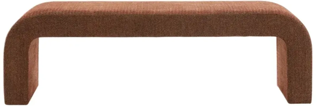 Orivon Chenille Velvet Waterfall Bench