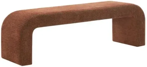 Orivon Chenille Bench - Brown