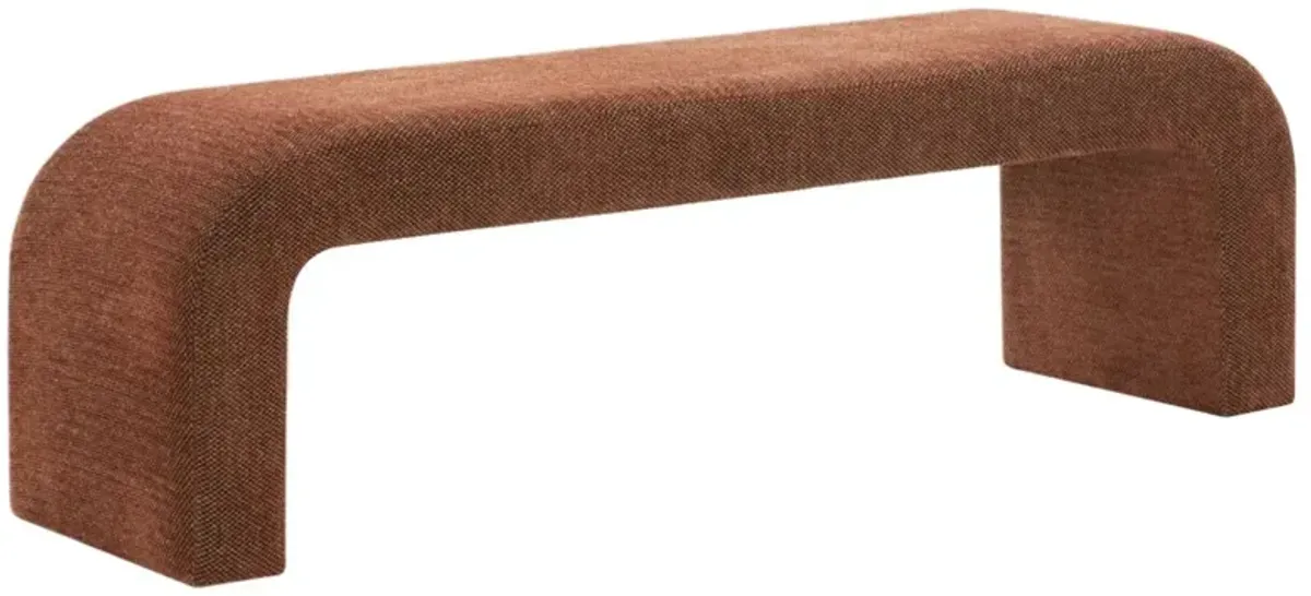 Orivon Chenille Velvet Waterfall Bench