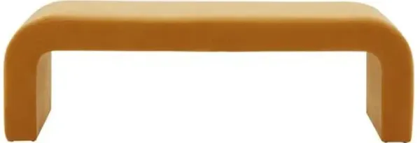 Orivon Performance Velvet Waterfall Bench - Brown