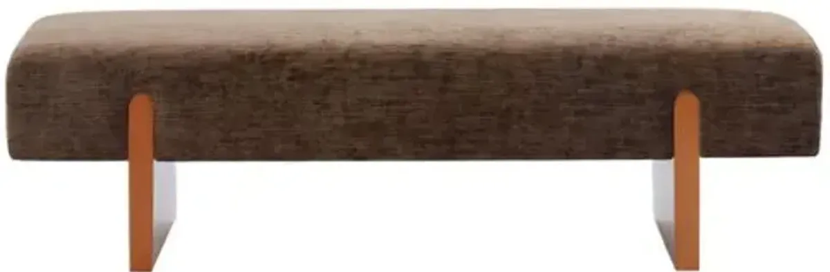 Raelis Chenille Bench - Brown