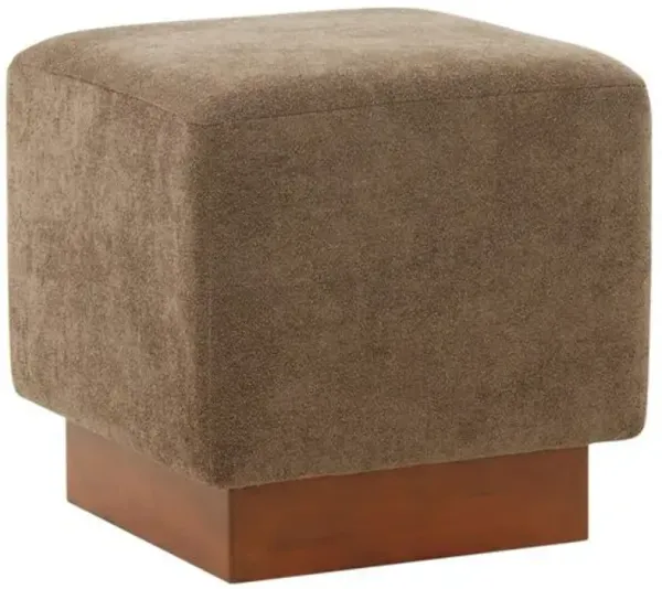 Raethan Performance Boucle Square Ottoman - Brown