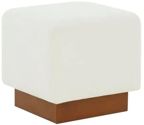 Raethan Performance Boucle Square Ottoman - Ivory