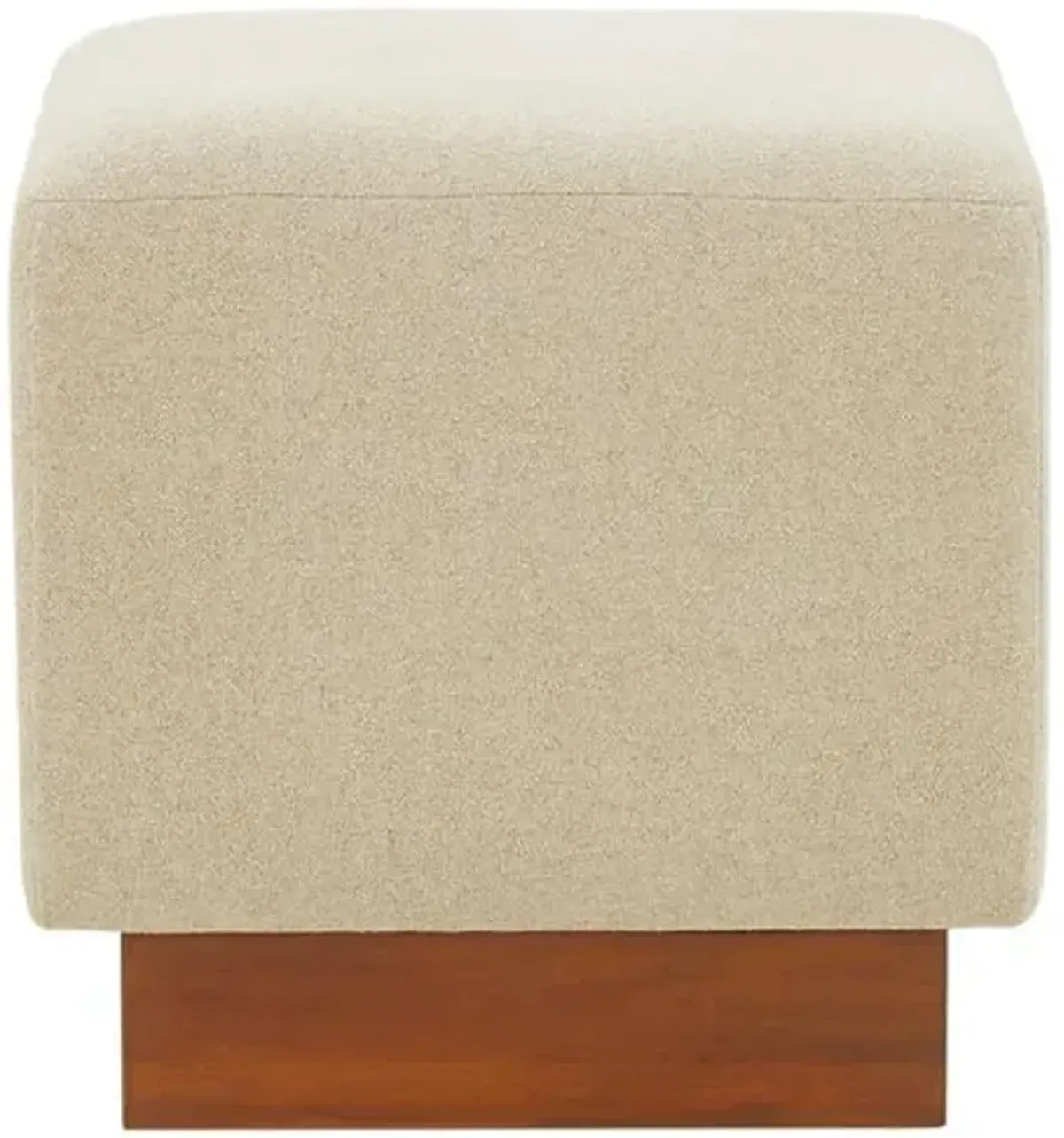 Raethan Performance Boucle Square Ottoman - Brown