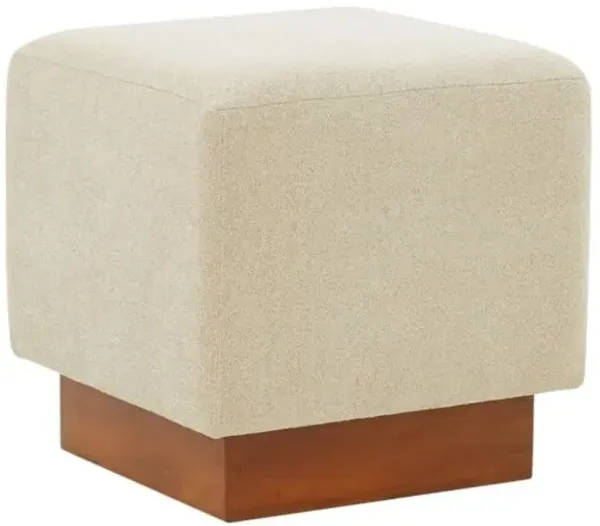 Raethan Performance Boucle Square Ottoman - Brown