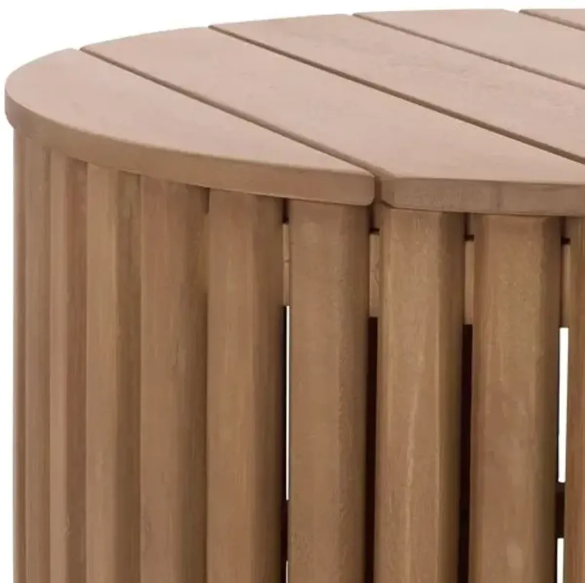 Saren Eucalyptus Accent Table - Natural - Brown - 17.7Hx18Wx18D in