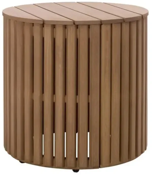 Saren Eucalyptus Accent Table - Natural - Brown - 17.7Hx18Wx18D in