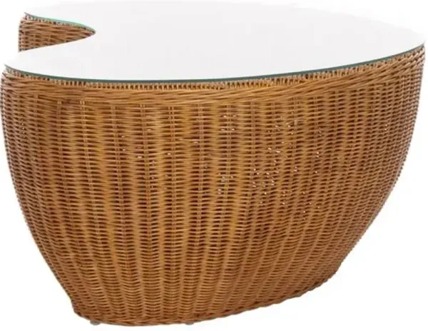 Xavira Rattan Coffee Table - Natural - Brown