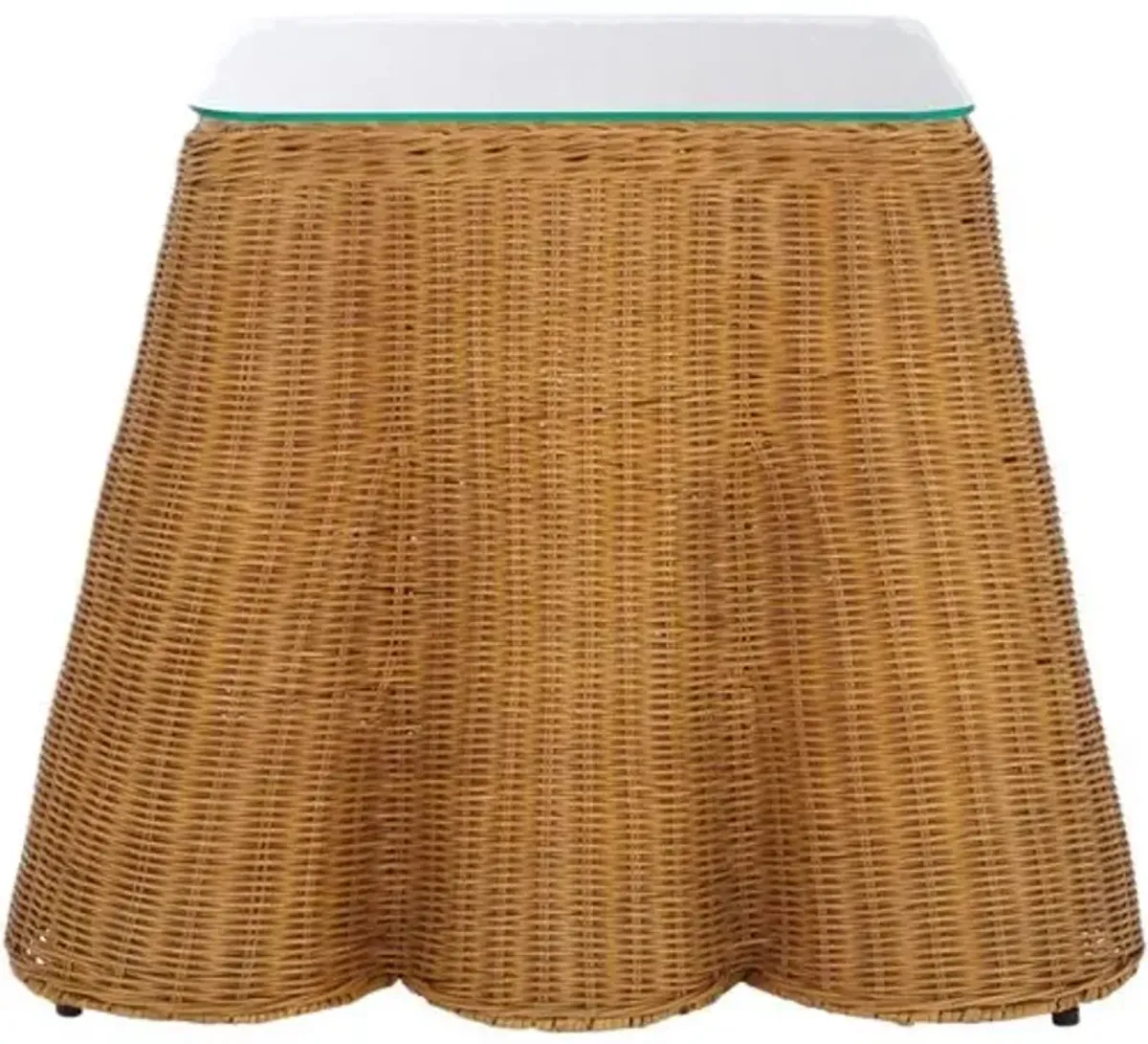 Xavira Square Rattan Accent Table - Natural - Brown - 20.5Hx26Wx26D in
