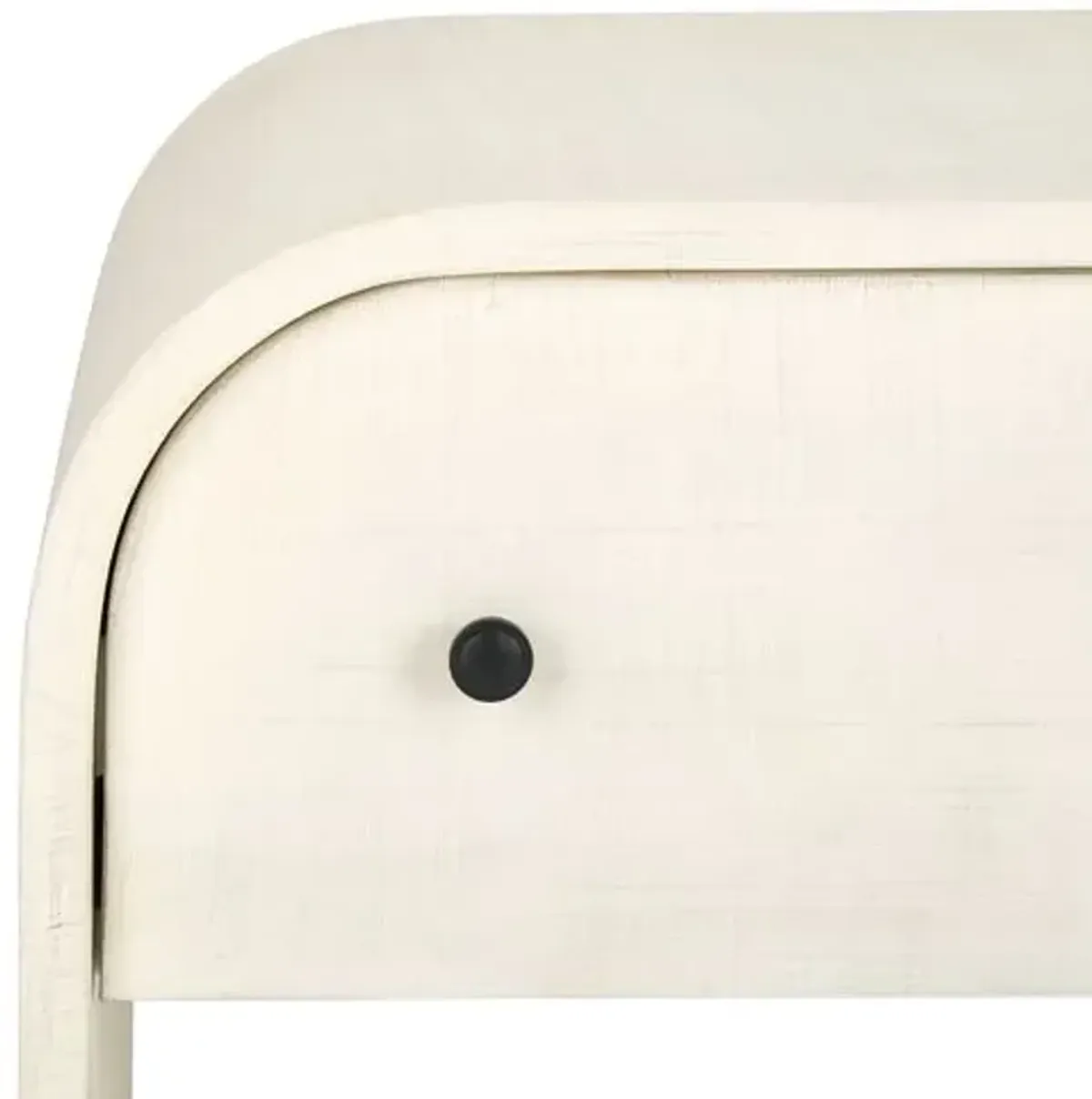Xyvan 1-Door Mahogany Nightstand - White