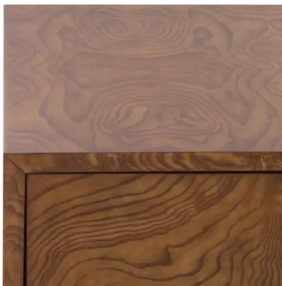 Zevar Burl 2-Drawer Nightstand - Walnut