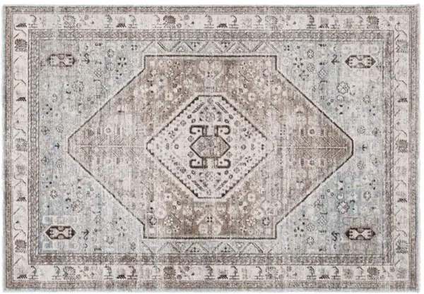 Popi Rug, Blue/Beige