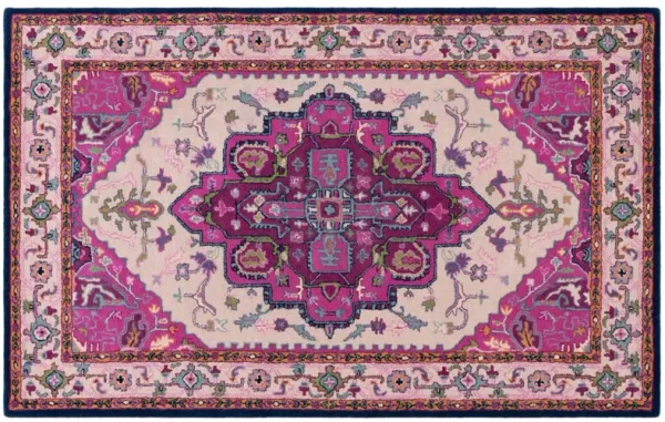 Kai Hand Tufted Rug, Ivory/Pink