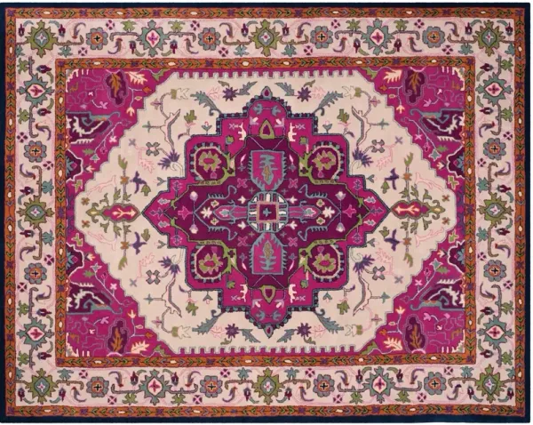 Kai Hand Tufted Rug, Ivory/Pink