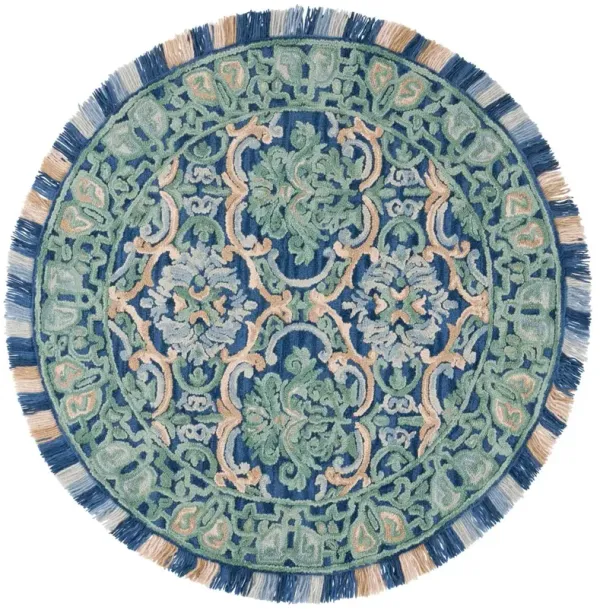 Summit Hand Tufted Rug, Navy/Green