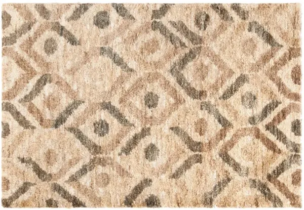 Coco Hand Knotted Jute Rug, Bleach/Brown