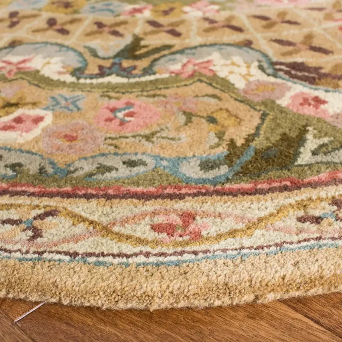 Cara Hand Tufted Rug, Taupe/Light Green