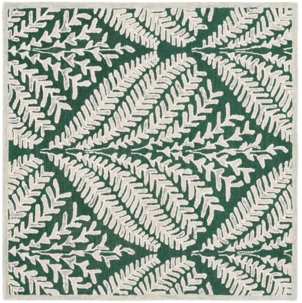 Cindi Hand Tufted Wool Rug, Dark Green