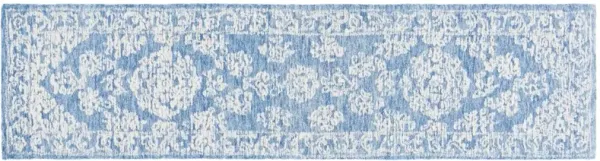 Emma Hand Tufted Rug, Ivory/Blue