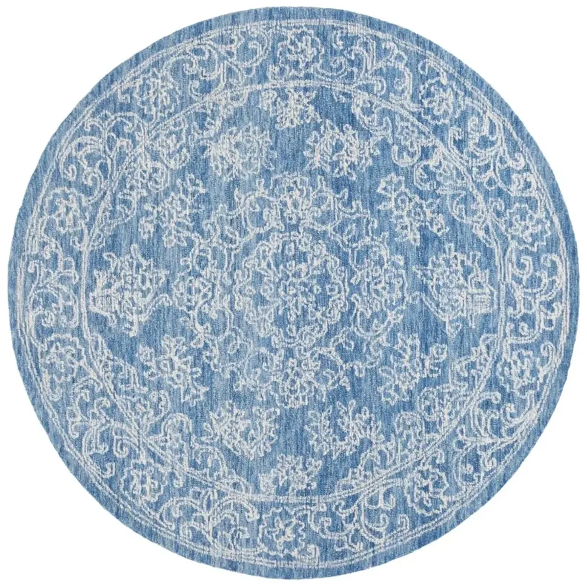 Emma Hand Tufted Rug, Ivory/Blue