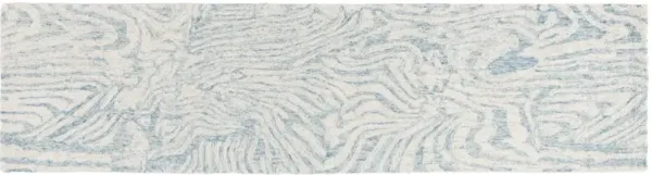 Loulou Hand Tufted Wool/Cotton Rug, Ivory/Light Blue