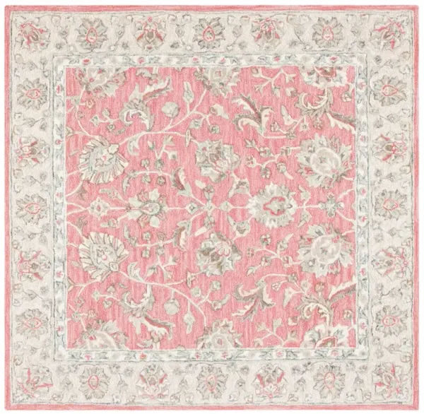 Mira Hand Tufted Rug, Pink/Beige