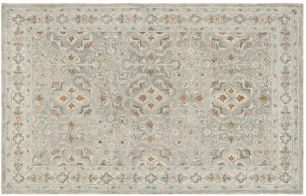 Jean Hand Tufted Rug, Green/Ivory