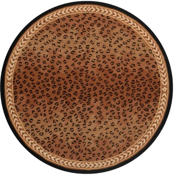 Jil Hand Hooked Rug, Black/Brown