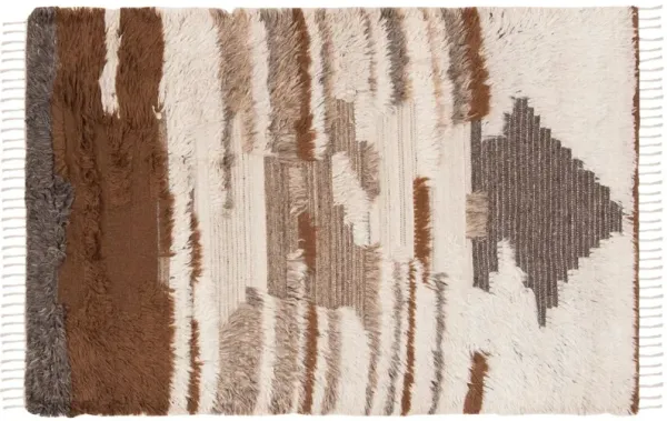 Hanneli Hand Knotted Rug, Grey/Brown