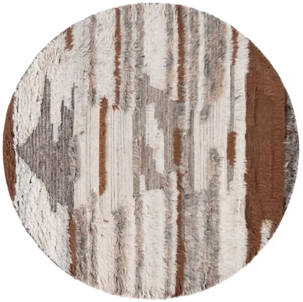 Hanneli Hand Knotted Rug, Grey/Brown