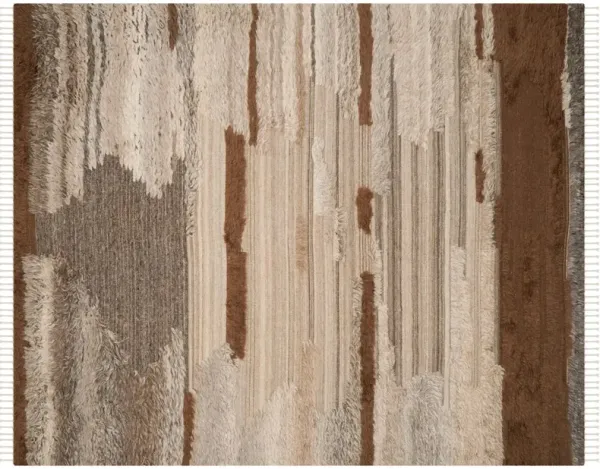 Hanneli Hand Knotted Rug, Grey/Brown