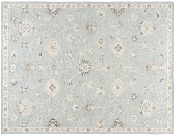 Frieda Hand Tufted Rug, Light Blue/Ivory