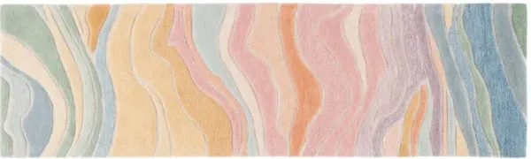 Macey Hand Tufted Rug, Blue/Blush