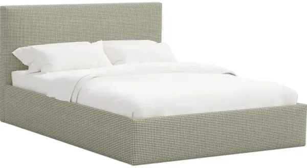 Solaro Square Low Platform Bed, Chunky Houndstooth